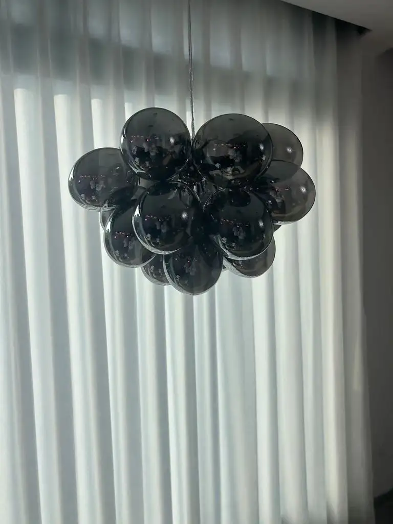 Black Bubble Chandeliers