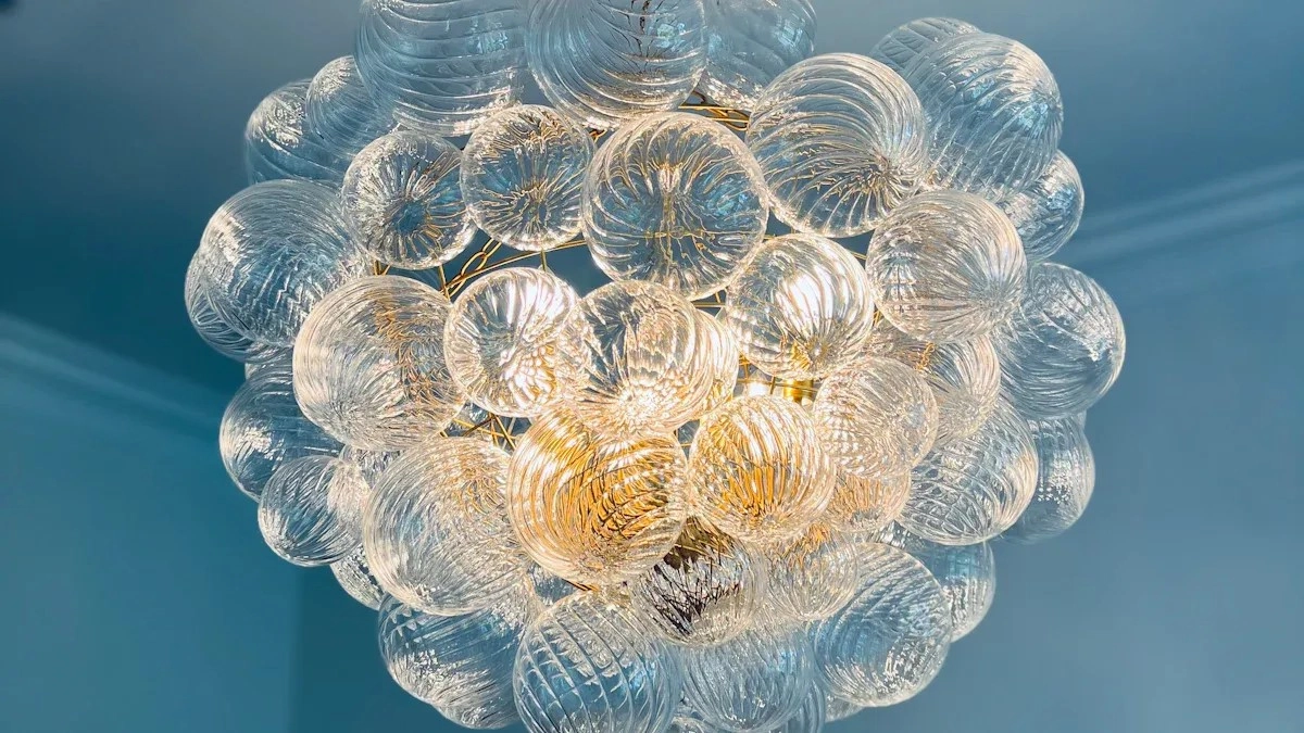 Bubble globe chandelier