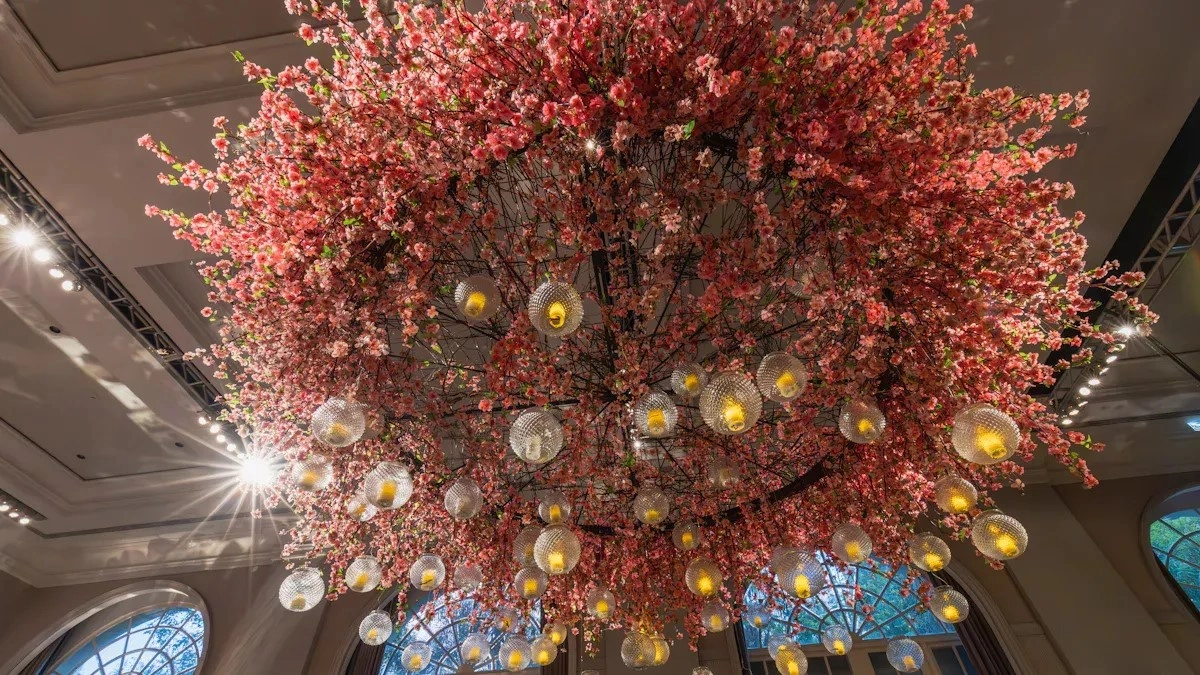 Bubble chandelier for bathroom