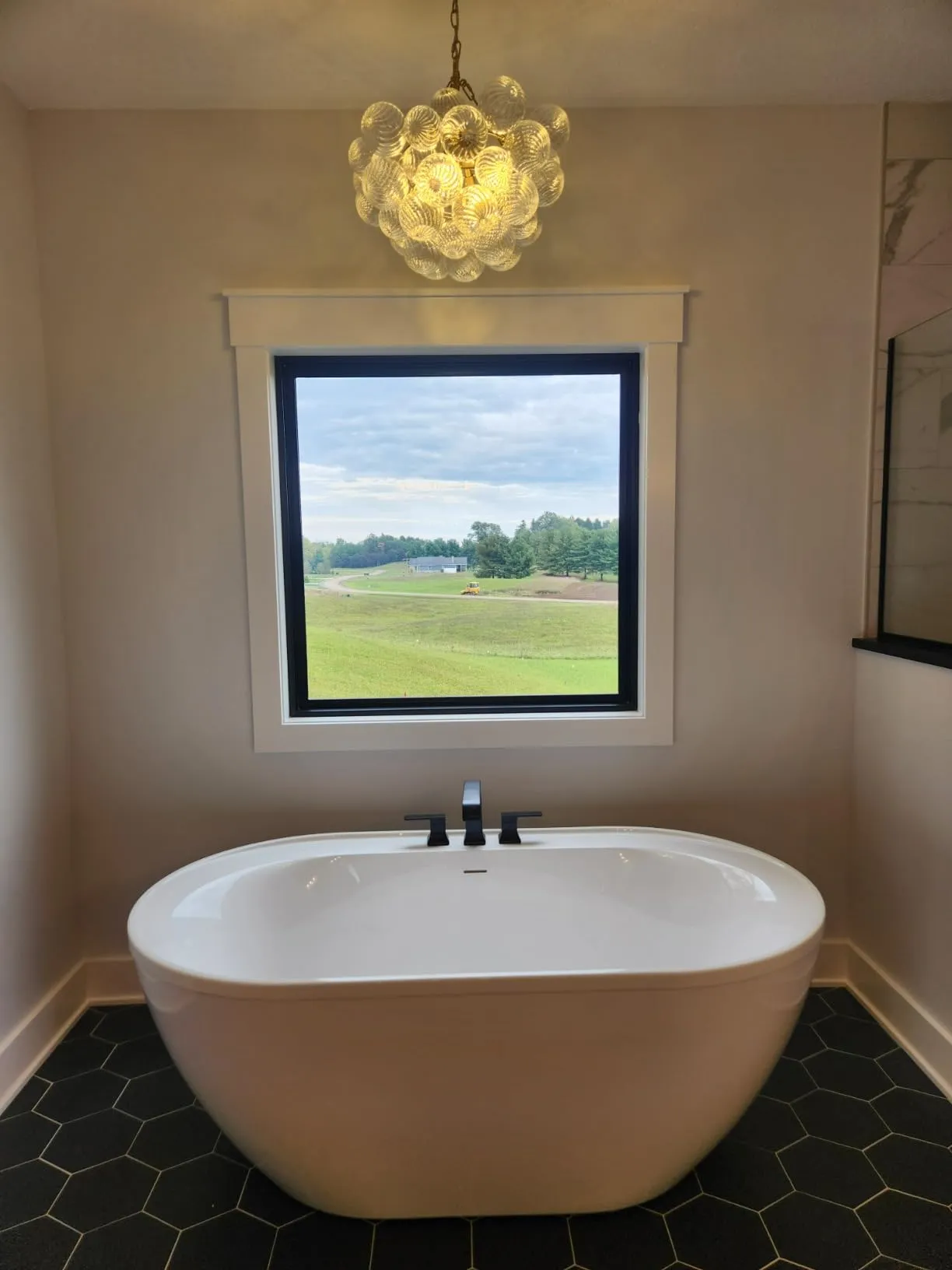 Bubble chandelier for bathroom