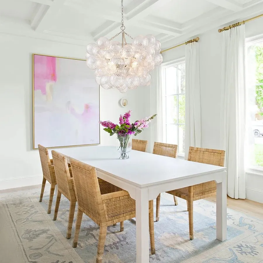 Clear glass bubble chandelier