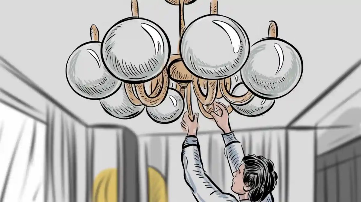 glass bubble chandelier