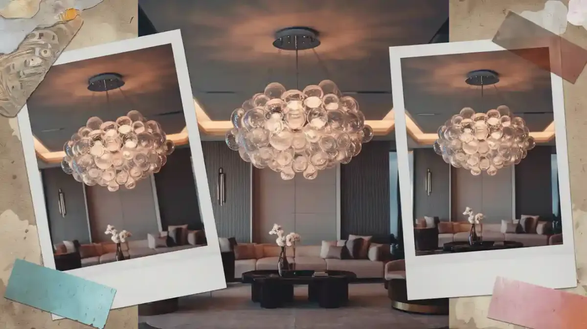Bubble glass pendant chandelier