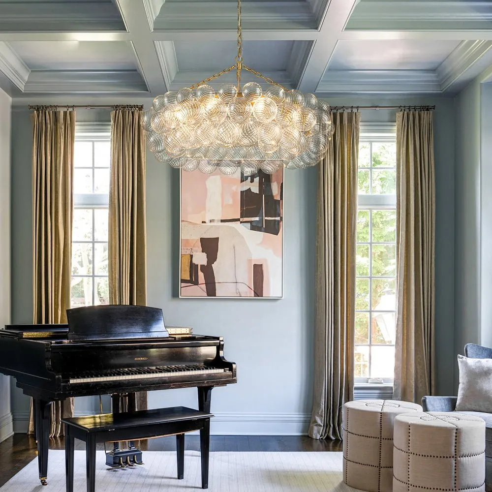 Large Glass Bubble Chandelier