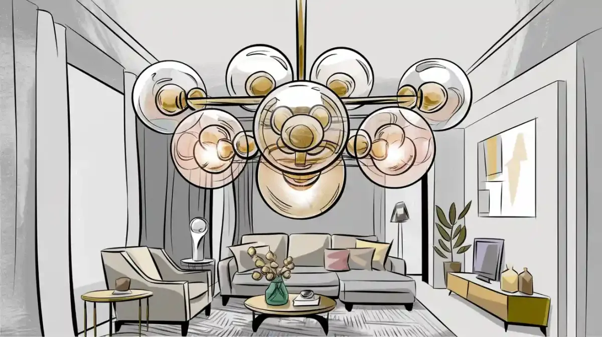Modern Glass Bubble Chandelier