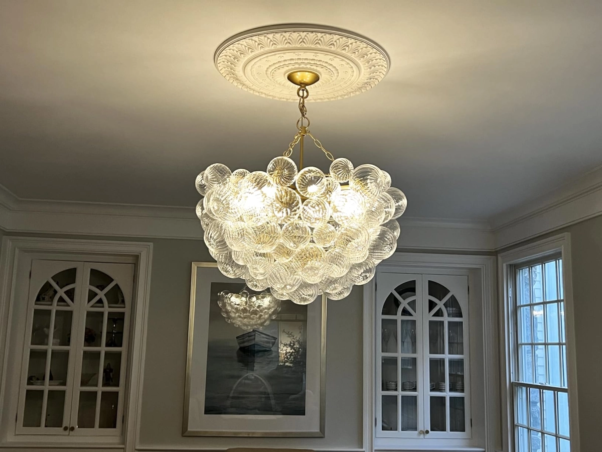bubble glass pendant light