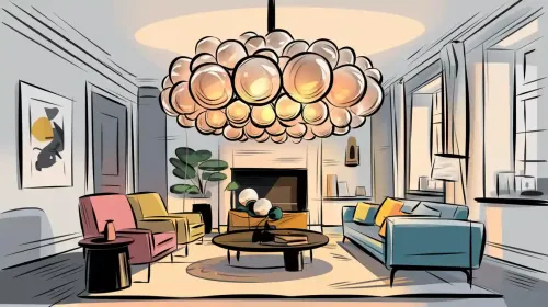 Creative ways to style a bubble pendant lamp in different room settings