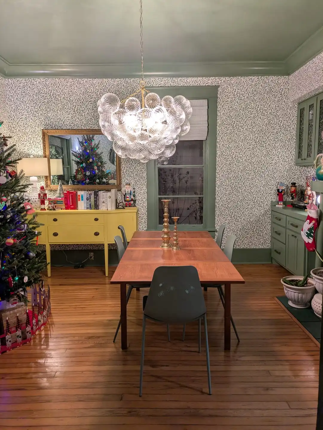 Bubble light fixture dining room