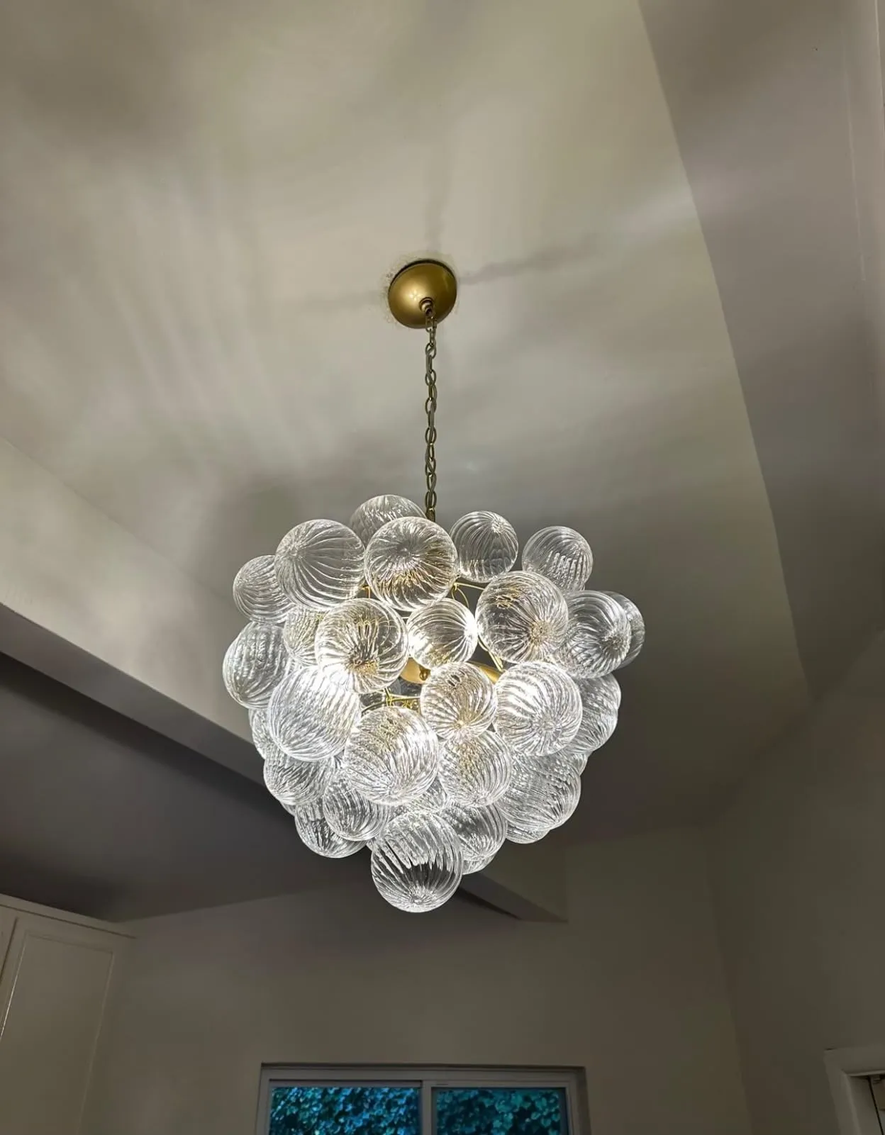 Modern glass ball chandelier