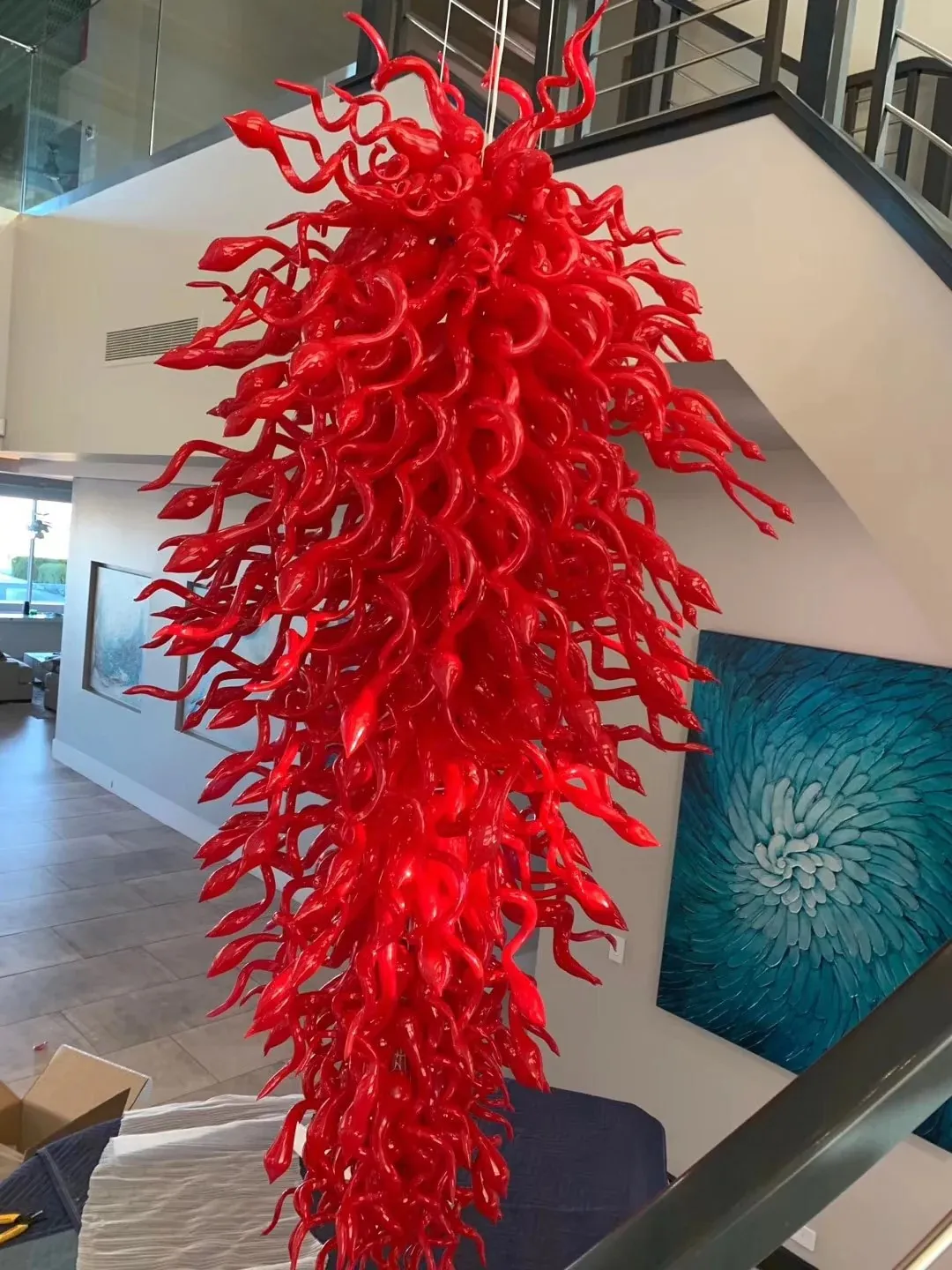 Large pendant light glass