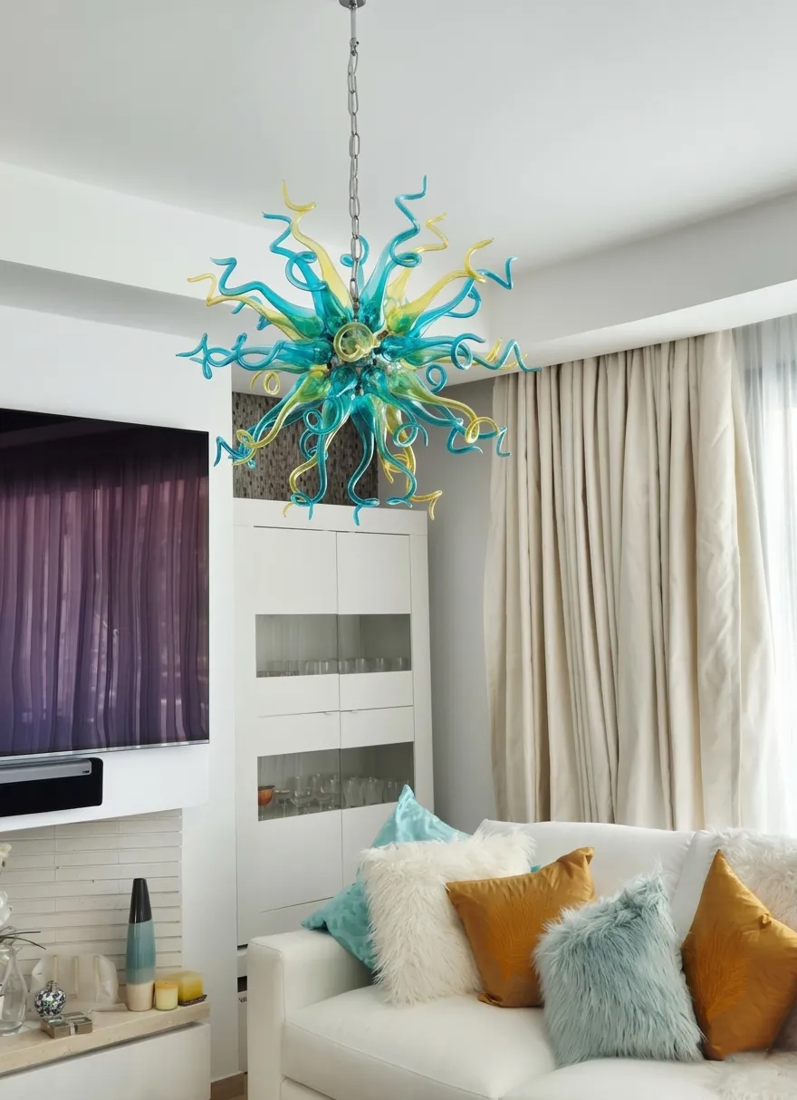 chihuly glass chandelier for sale