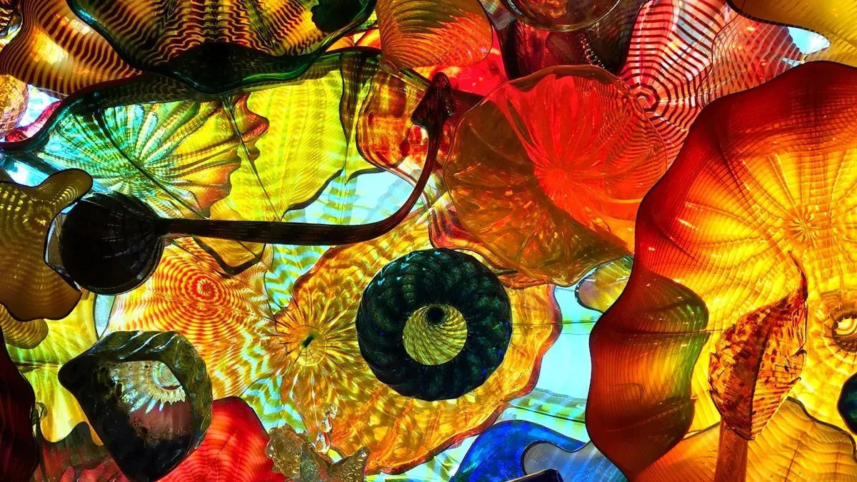 chihuly glass chandelier