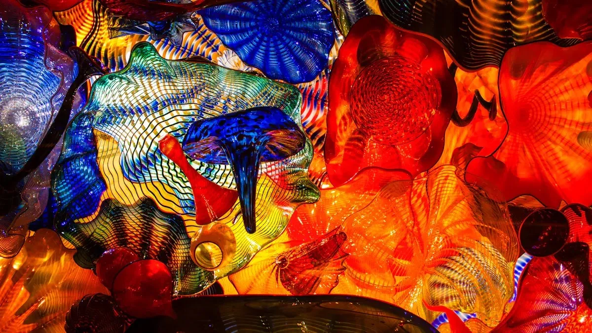 chihuly glass chandelier