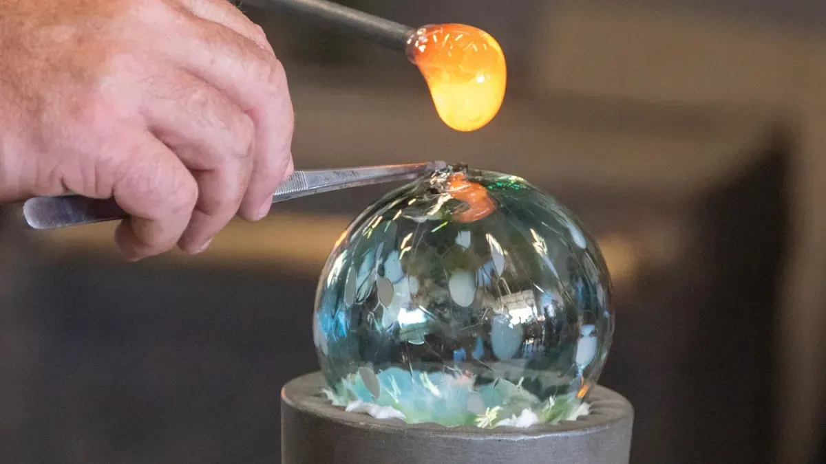 Blown Glass Chandelier