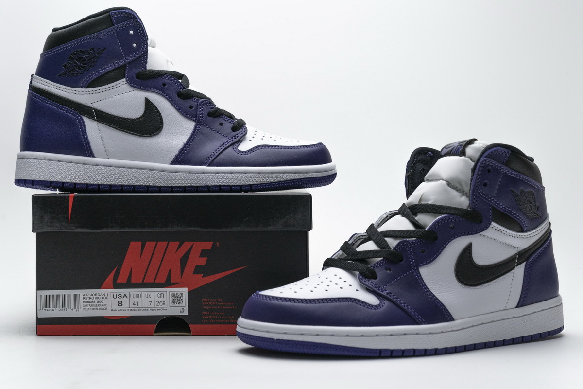 PKGoden Jordan 1 Retro High Court Purple White