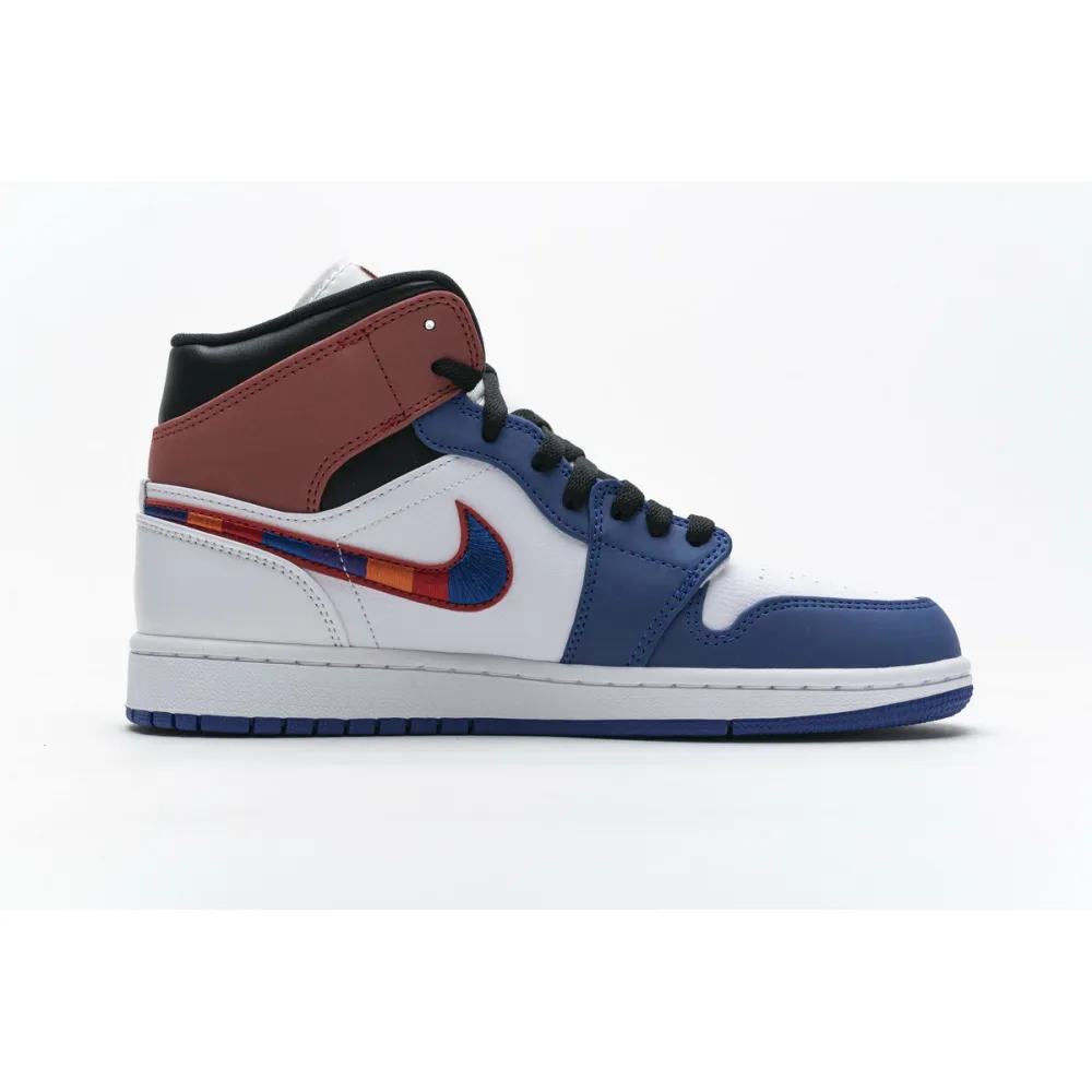 PK GOD Air Jordan 1 Mid Multi-Color Swoosh