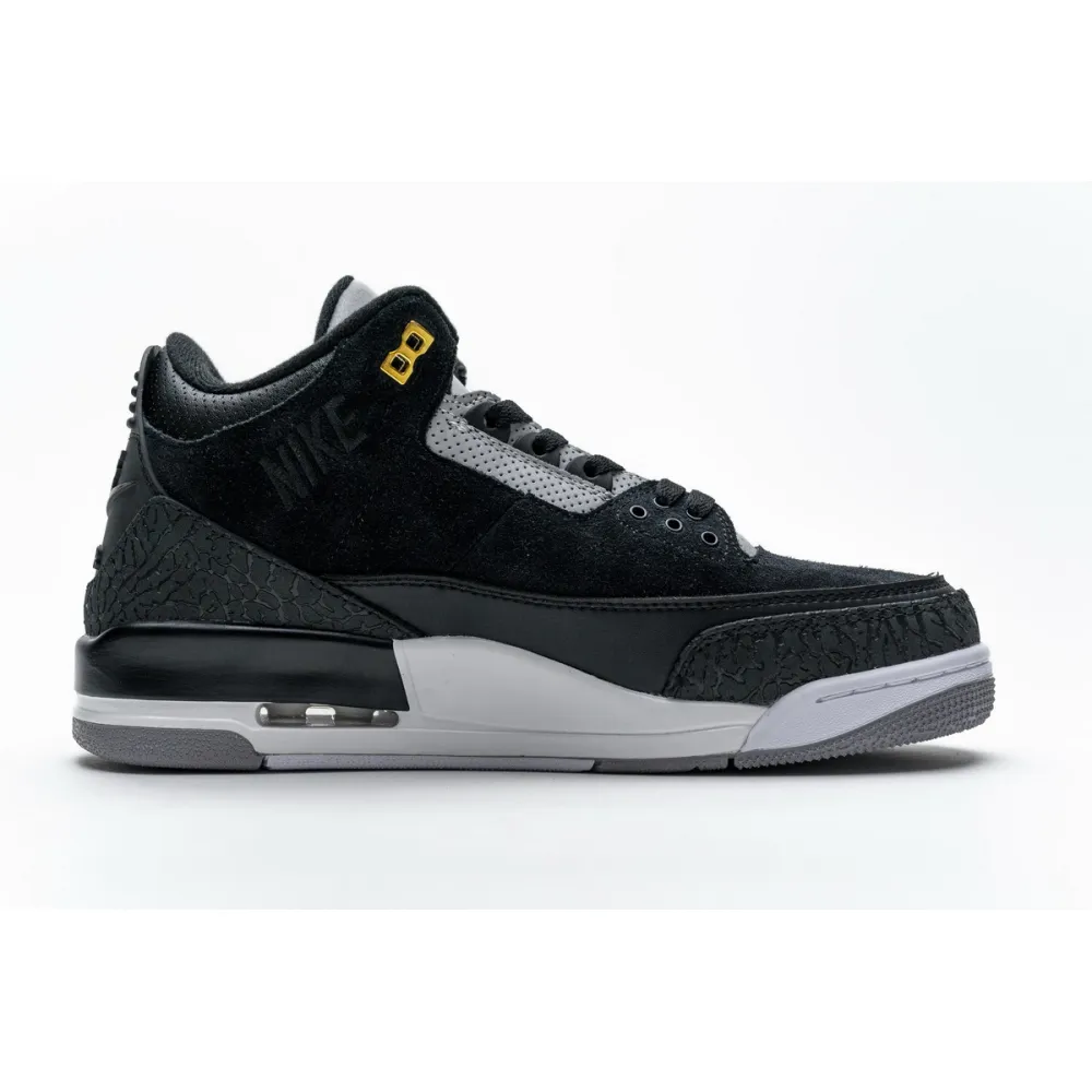 PK GOD Jordan 3 Retro Tinker Black Cement Gold