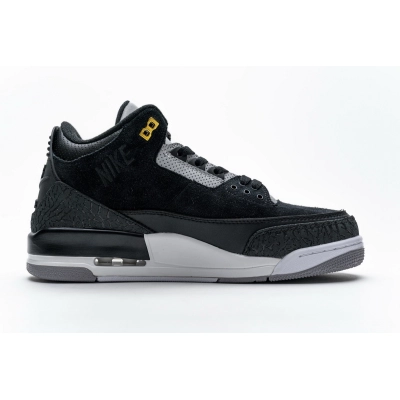 PKGoden Jordan 3 Retro Tinker Black Cement Gold 01