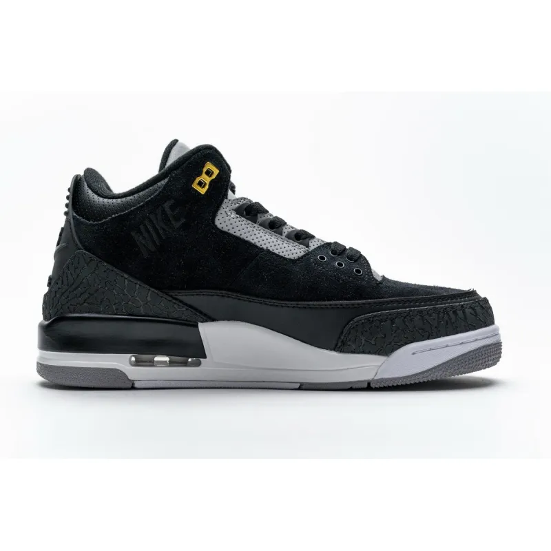 PK GOD Jordan 3 Retro Tinker Black Cement Gold