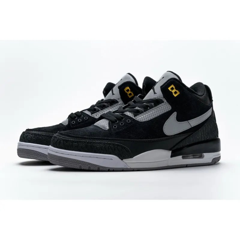 PK GOD Jordan 3 Retro Tinker Black Cement Gold