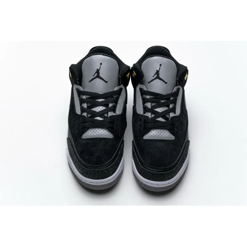 PK GOD Jordan 3 Retro Tinker Black Cement Gold