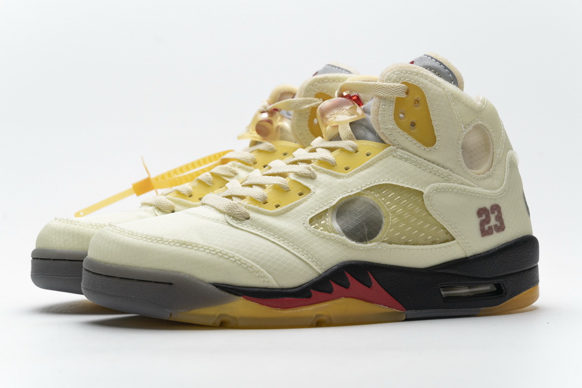 PK GOD Jordan 5 Retro OFF-WHITE Sail