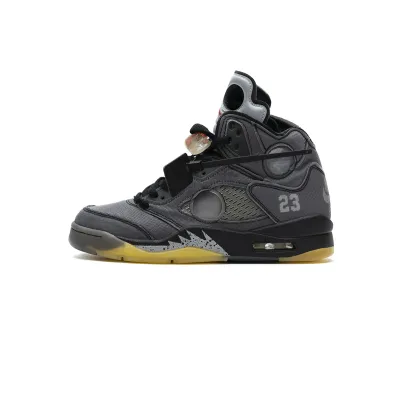 PKGoden Jordan 5 Retro Off-White Black,CT8480-001 02