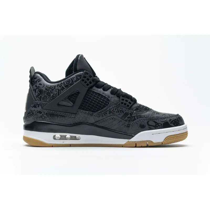 PK GOD Air Jordan 4 Retro Laser Black Gum