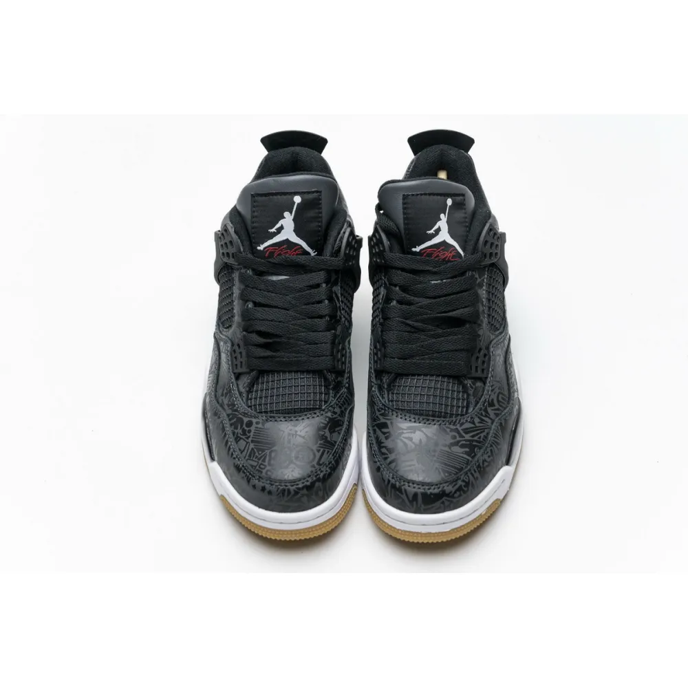 PK GOD Air Jordan 4 Retro Laser Black Gum