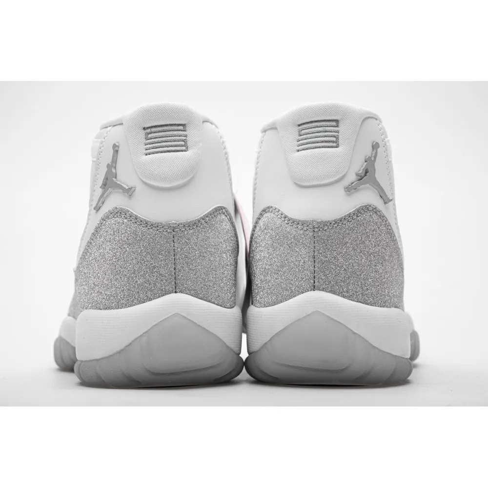 PK GOD Air Jordan 11 Retro White Metallic Silver (W)