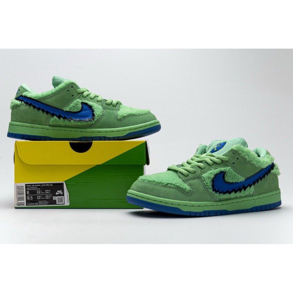 PK GOD SB Dunk Low Grateful Dead Bears Green