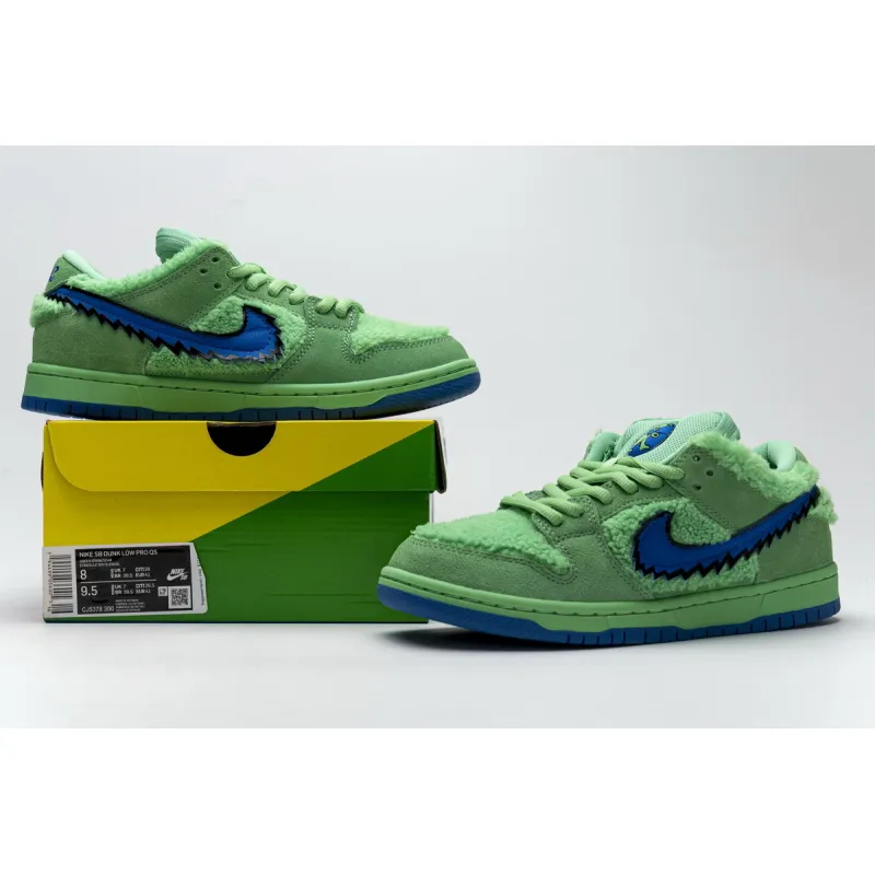 PK GOD SB Dunk Low Grateful Dead Bears Green