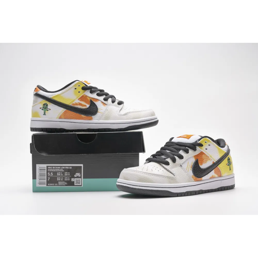 PK GOD SB Dunk Low Raygun Tie-Dye White