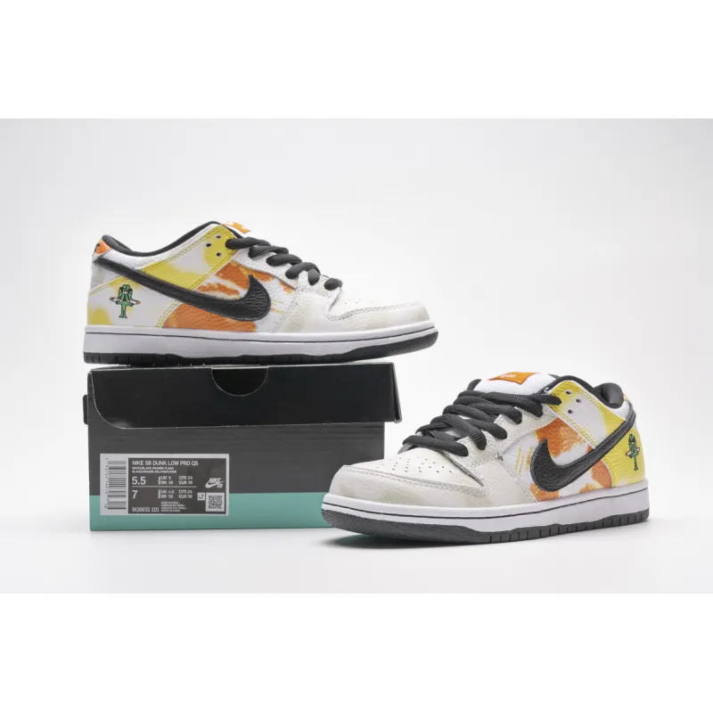 PK GOD SB Dunk Low Raygun Tie-Dye White