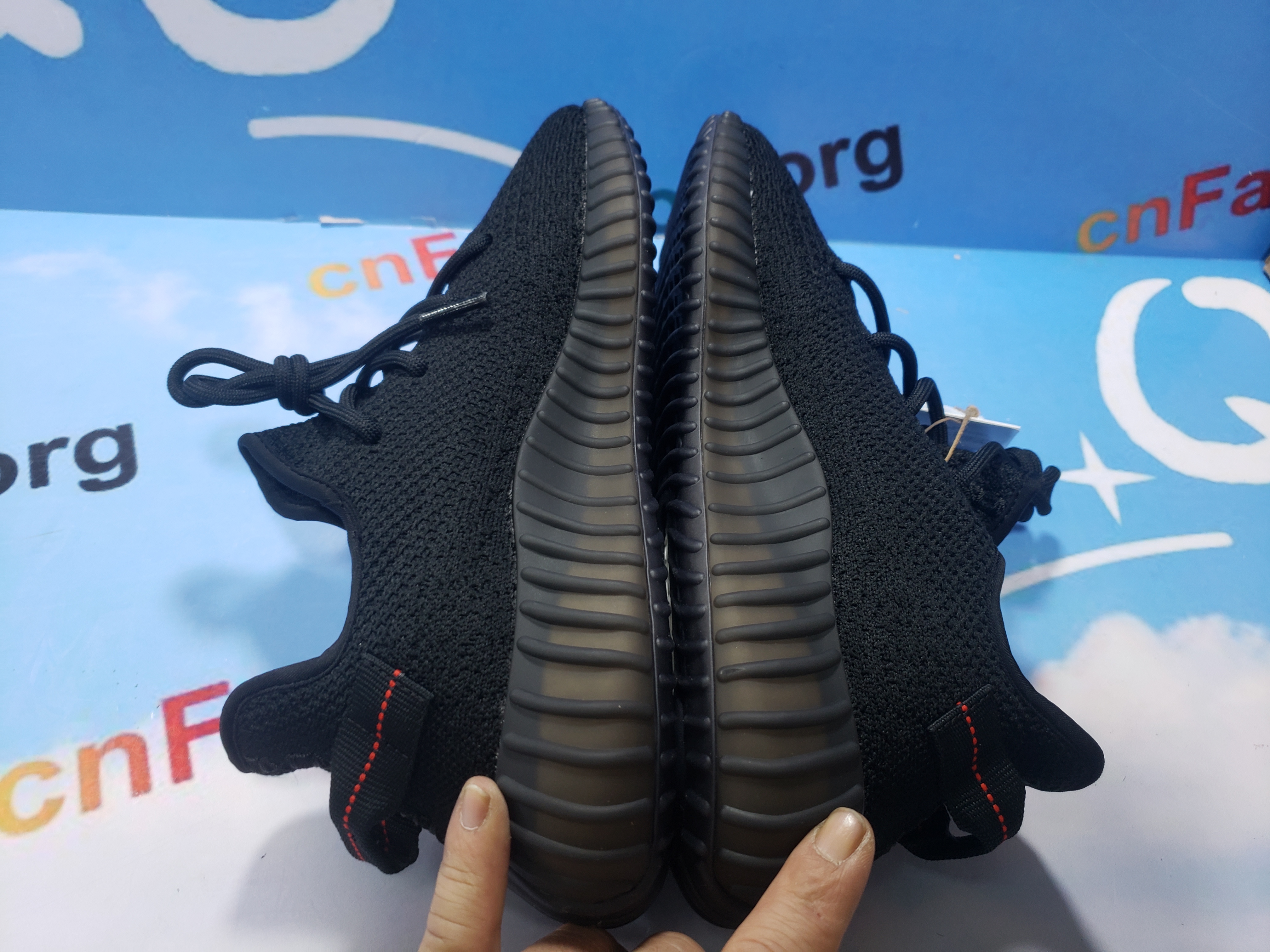 PKGoden Yeezy Boost 350 V2 Black Red CP9652