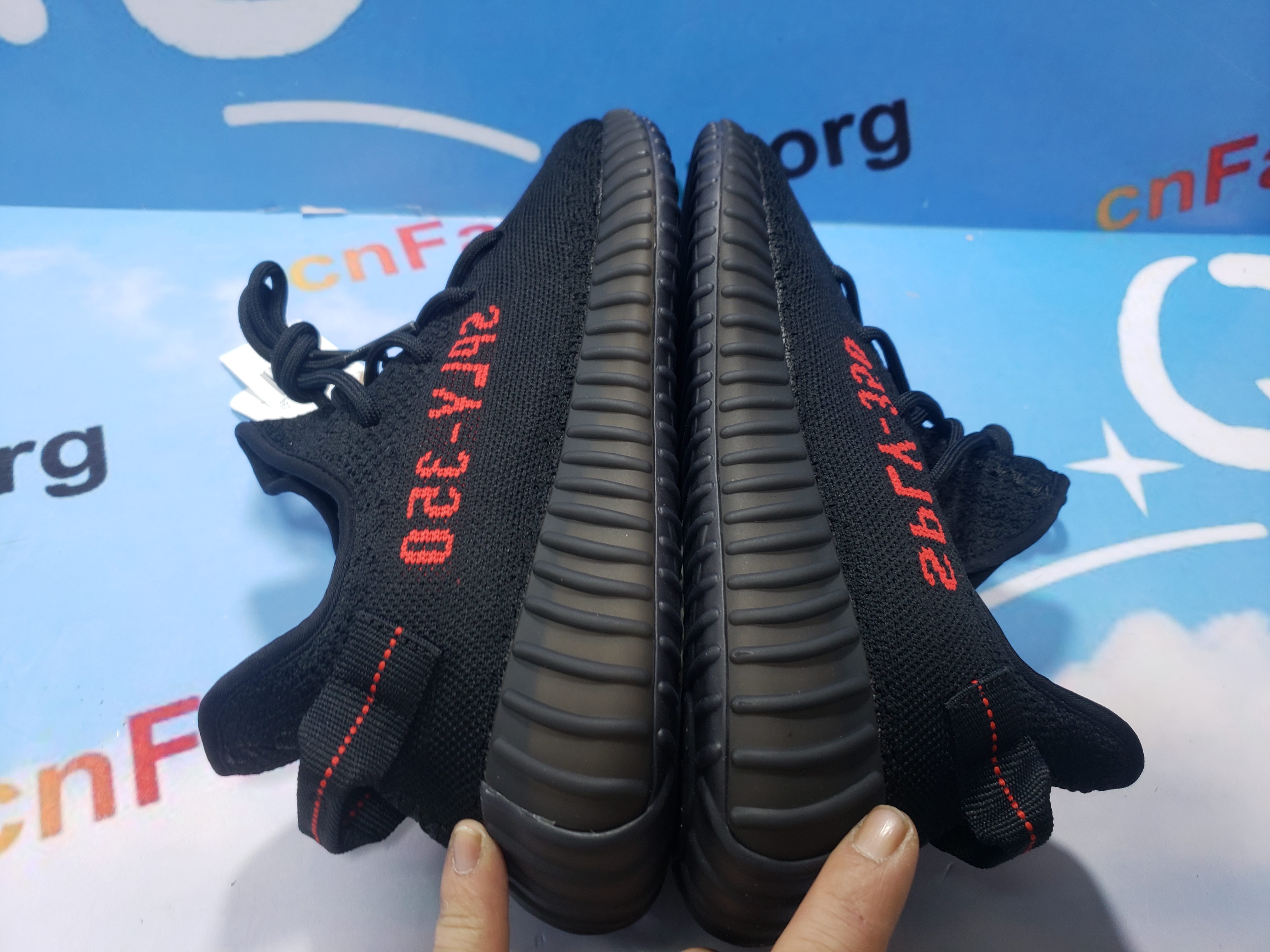 PKGoden Yeezy Boost 350 V2 Black Red CP9652