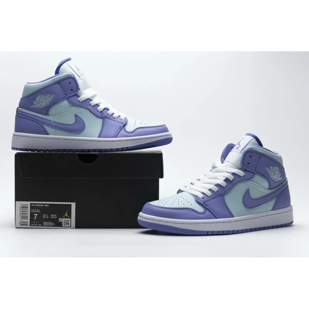 OG Jordan 1 Mid Purple Aqua (GS)