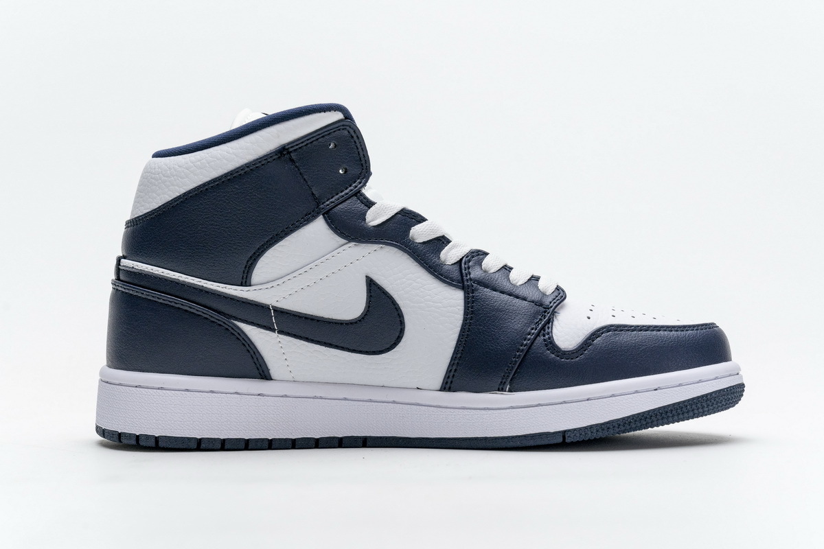 OG Jordan 1 Mid White Metallic Gold Obsidian