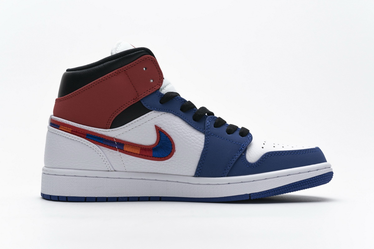 OG Jordan 1 Mid Multi-Color Swoosh