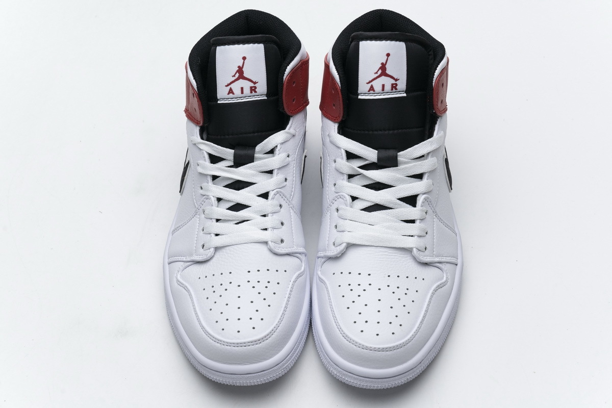 OG Jordan 1 Mid White Black Gym Red