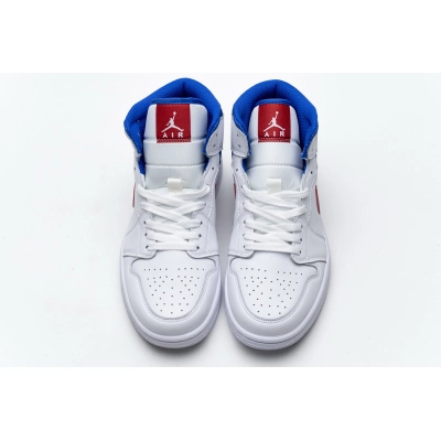 OG Jordan 1 Mid White Red Royal (W) 02
