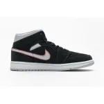 OG Jordan 1 Mid Black Particle Grey Gym Red