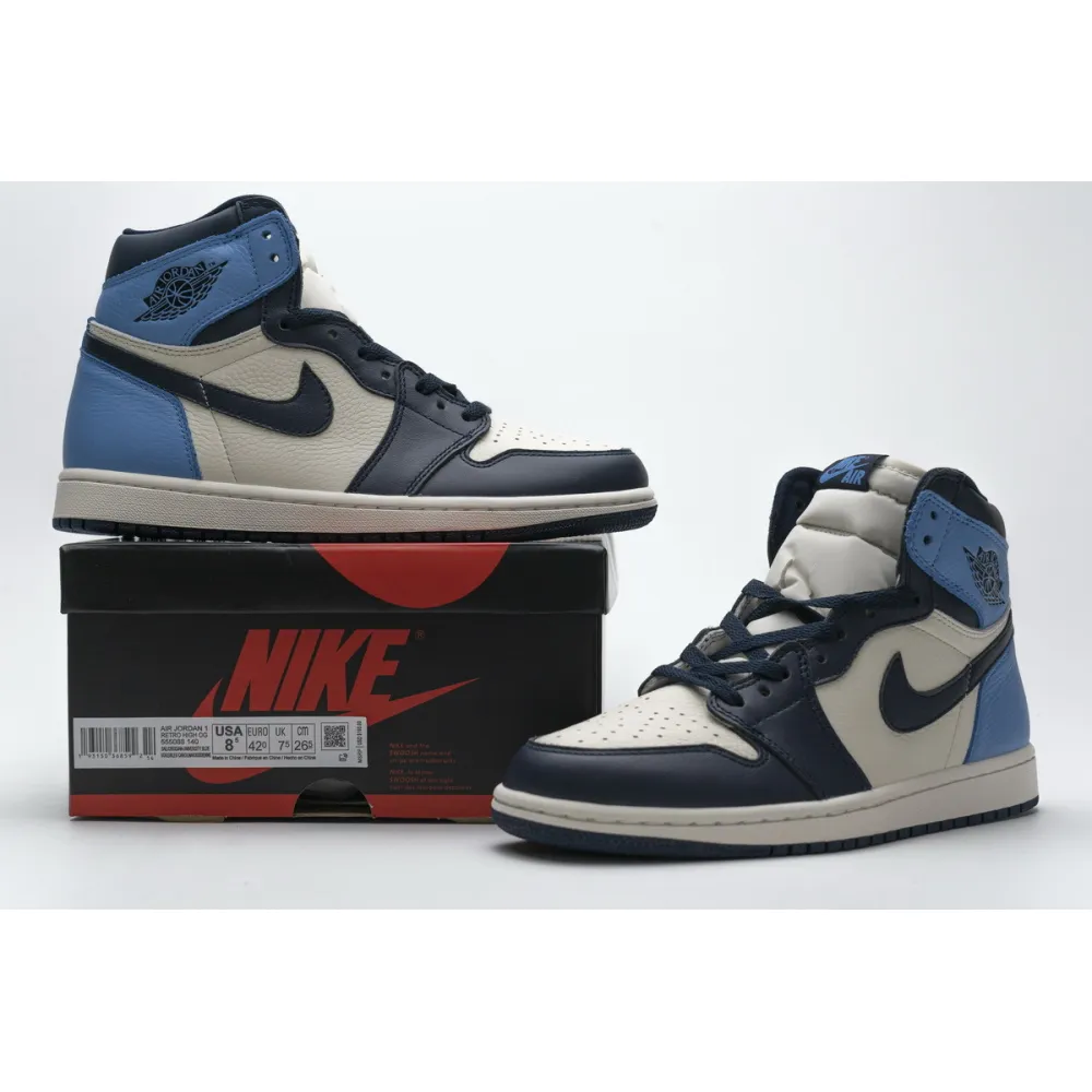 OG Jordan 1 Retro High Obsidian UNC