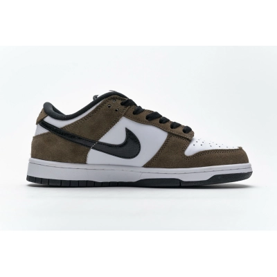 OG SB Dunk Low White Black Trail End Brown,304292-102 01