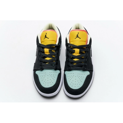 BMLin Jordan 1 Low Black Aurora Green Laser Orange 02