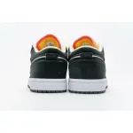 BMLin Jordan 1 Low Black Aurora Green Laser Orange