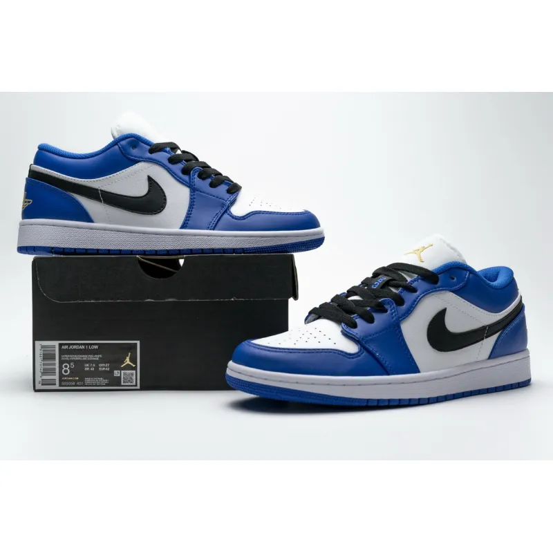 BMLin Jordan 1 Low Hyper Royal Orange Peel