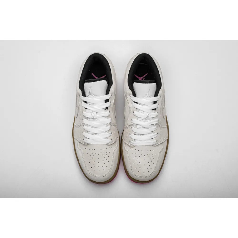 BMLin Jordan 1 Low White Gum Hyper Pink