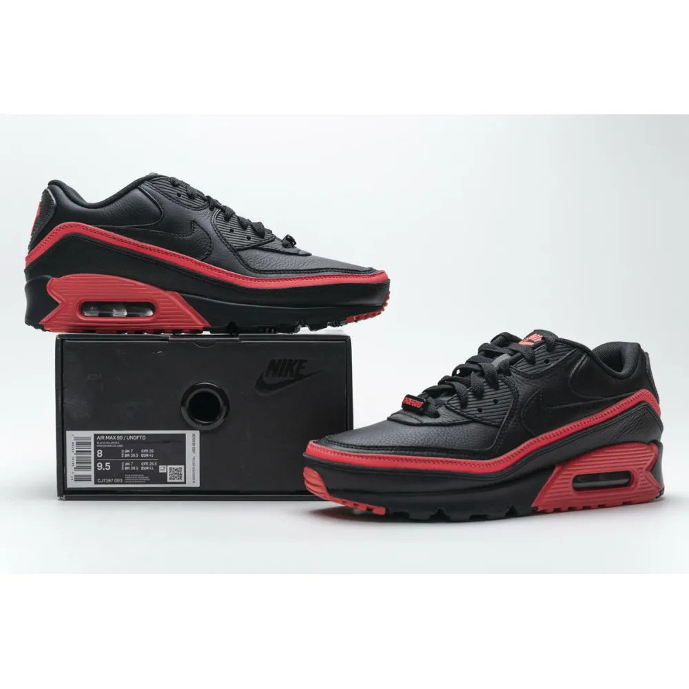 BMLin Air Max 90 Undefeated Black Solar Red