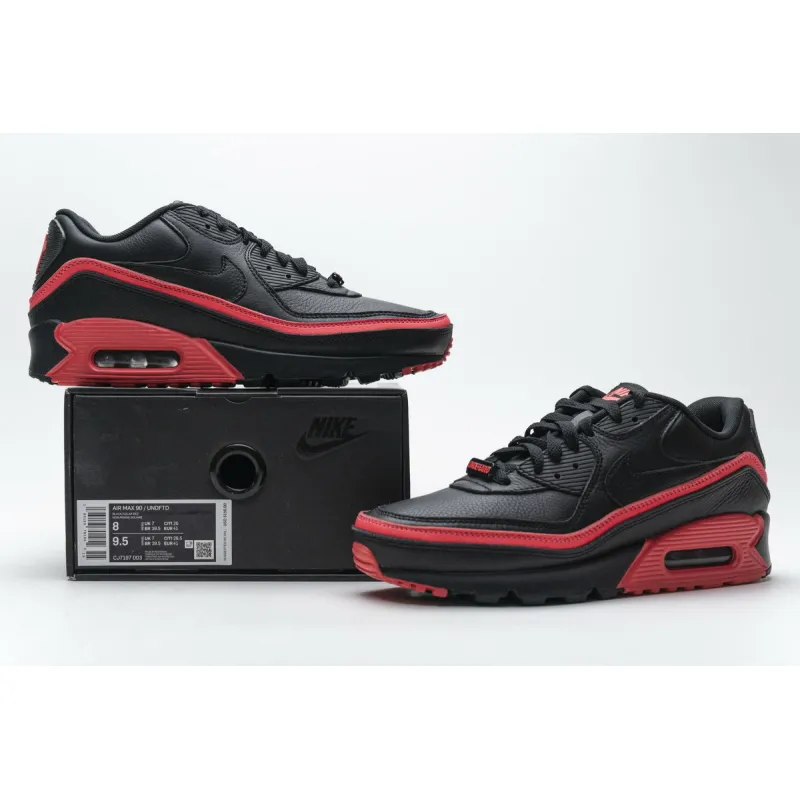 BMLin Air Max 90 Undefeated Black Solar Red